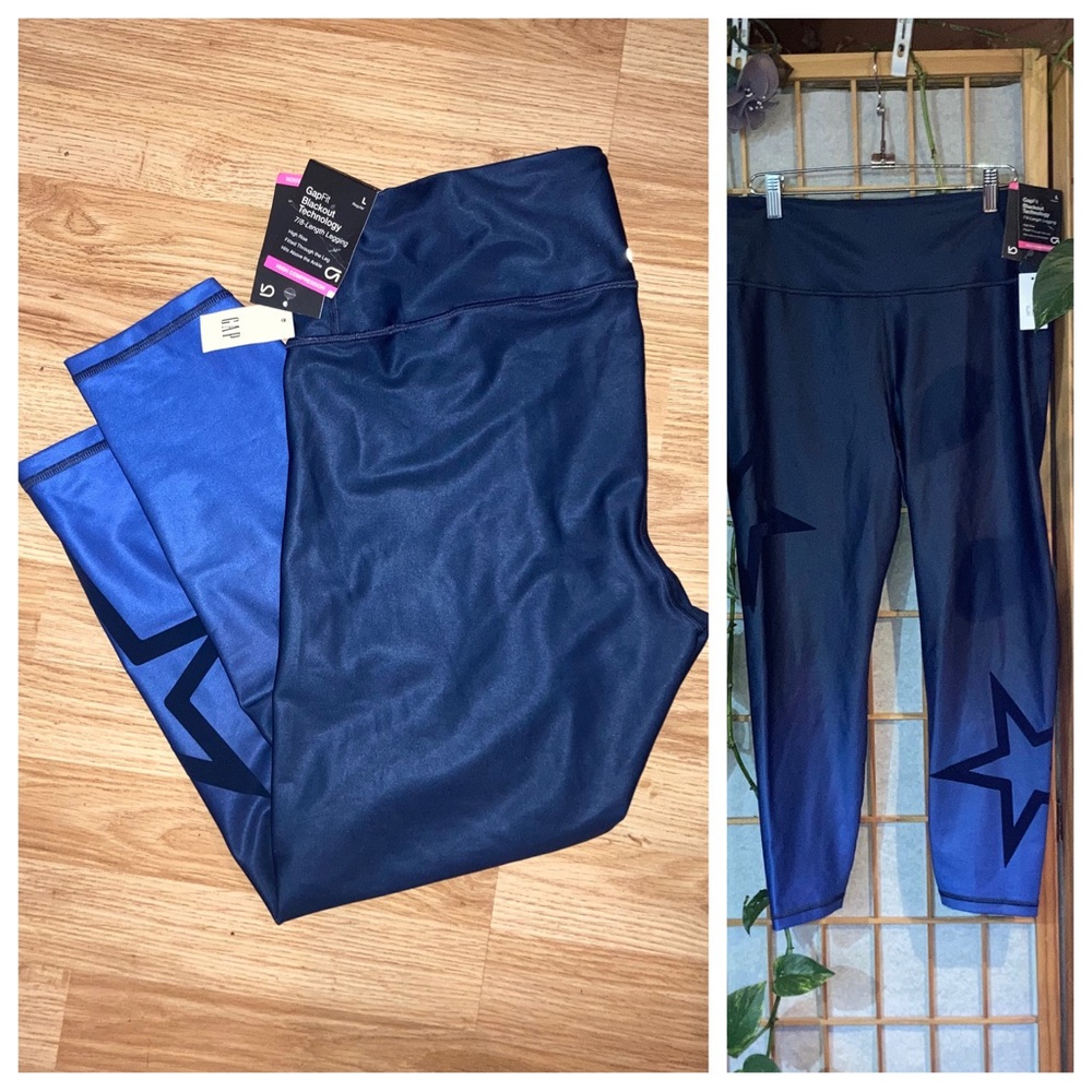 NWT Gap Fit Blackout 7/8 Length High Rise Hig Compression Leggings Athleticwear